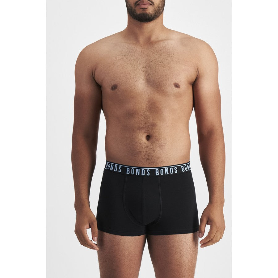 Bonds Men's Everyday Trunks 2 Pack - Multi - Blue Print/Black