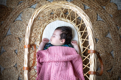 Emotion & Kids Bassinet Blanket - Blush Fern