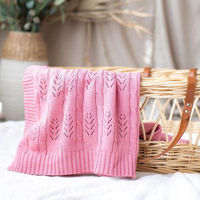 Emotion & Kids Bassinet Blanket - Blush Fern