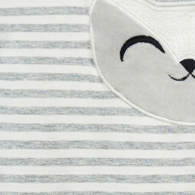 Love To Dream Self-Soothing Footless Romper - Stripe Grey Stevie The Bunny™