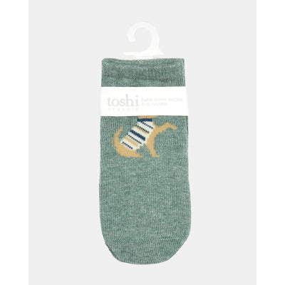 Toshi Organic Socks Ankle Jacquard - Lapdog