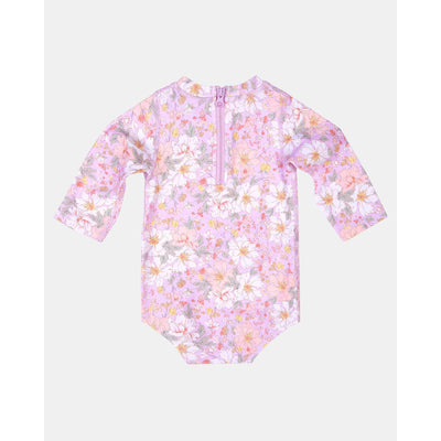 Toshi Swim Baby Onesie Long Sleeve Classic - Dahlia