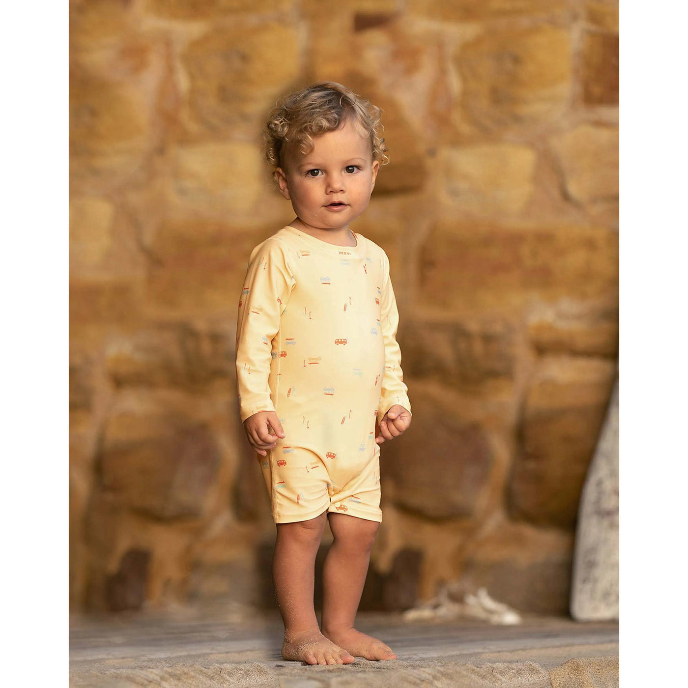 Toshi Swim Baby Onesie Long Sleeve Classic - Sunny