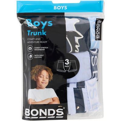 Bonds Boys Trunk 3 Pack - Navy Stripe Pack