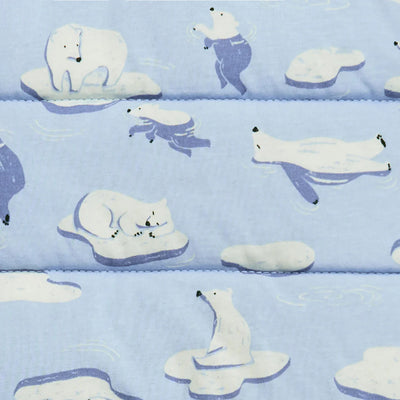 Love To Dream Quilted Cotton Sleep Suit Long Sleeve 3.5 TOG - Blue South Pole