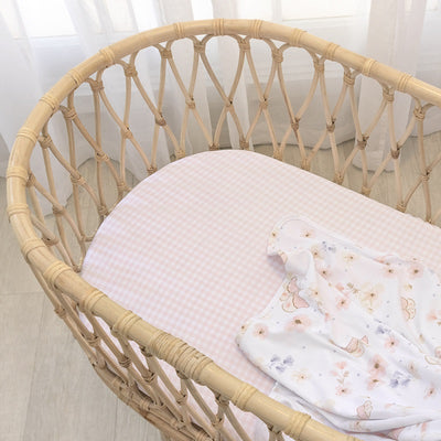 Living Textiles 2 Pack Bassinet Fitted Sheets - Butterfly Garden