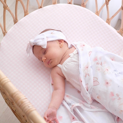Living Textiles 2 Pack Bassinet Fitted Sheets - Butterfly Garden