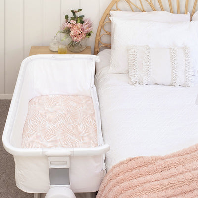 Living Textiles 2 Pack Bedside Bassinet Fitted Sheet - Tropical Mia