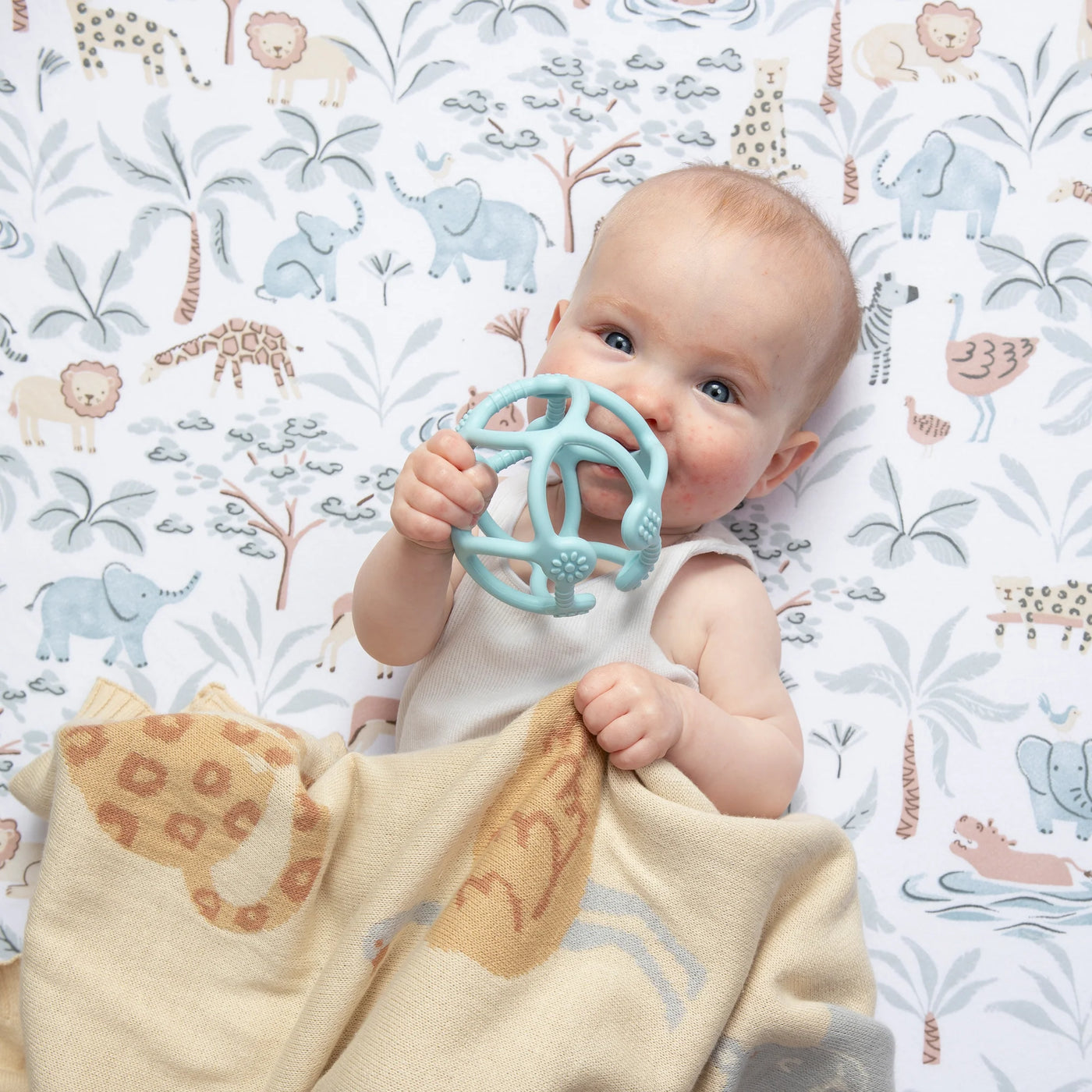 Living Textiles Organic Cot Fitted Sheet - Wild Safari