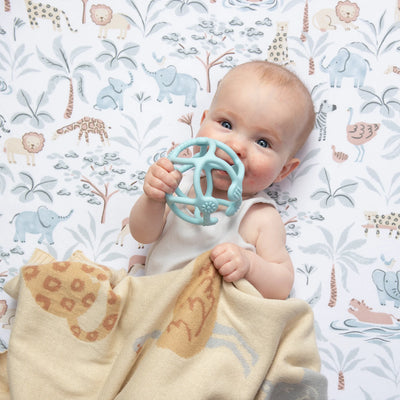 Living Textiles Organic Cot Fitted Sheet - Wild Safari