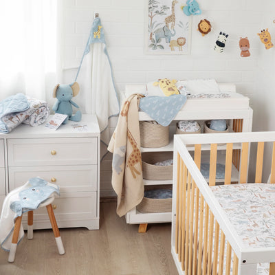 Living Textiles Organic Cot Fitted Sheet - Wild Safari