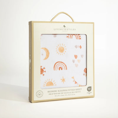 Living Textiles Organic Bedside Sleeper Fitted Sheet - Bohemian Bliss