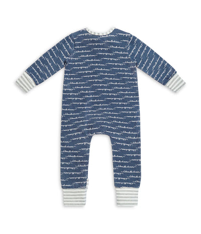 Love To Dream Long Sleeve Footless Romper - Denim Dreamer