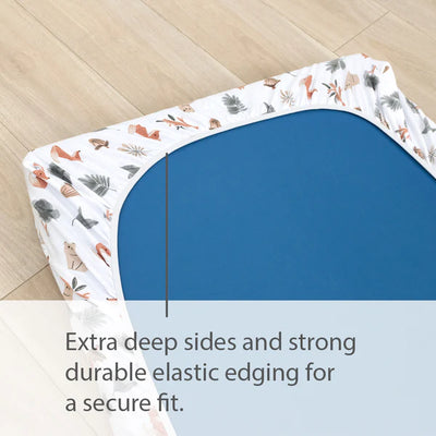 Living Textiles Childcare Cot Fitted Sheet - Forest Retreat