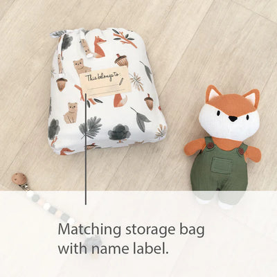 Living Textiles Childcare Cot Fitted Sheet - Forest Retreat
