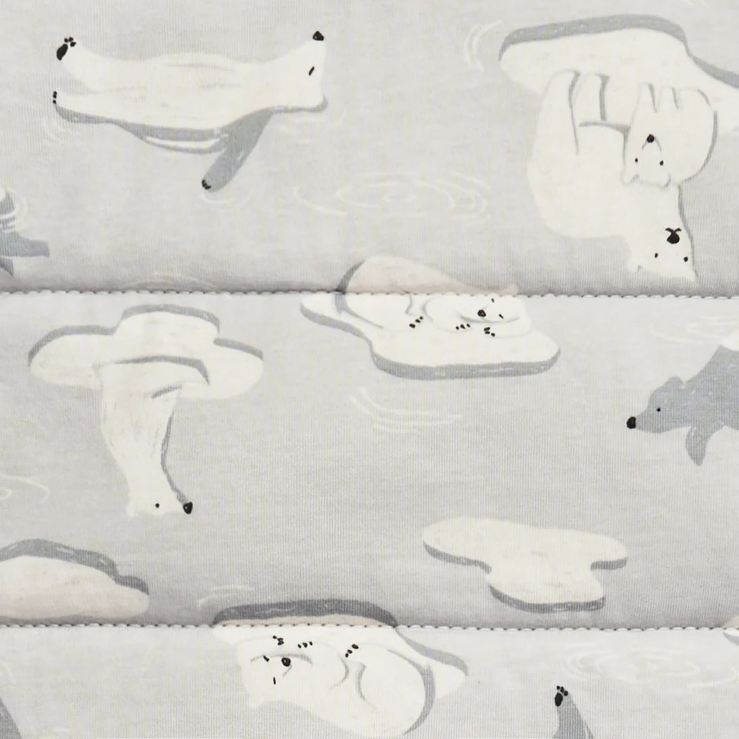 Love To Dream Quilted Cotton Sleep Suit Long Sleeve 3.5 TOG - Grey South Pole
