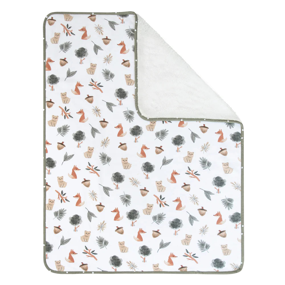 Living Textiles Sherpa Blanket - Forest Retreat