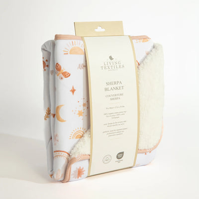 Living Textlies Organic Jersey Sherpa Blanket - Bohemian Bliss