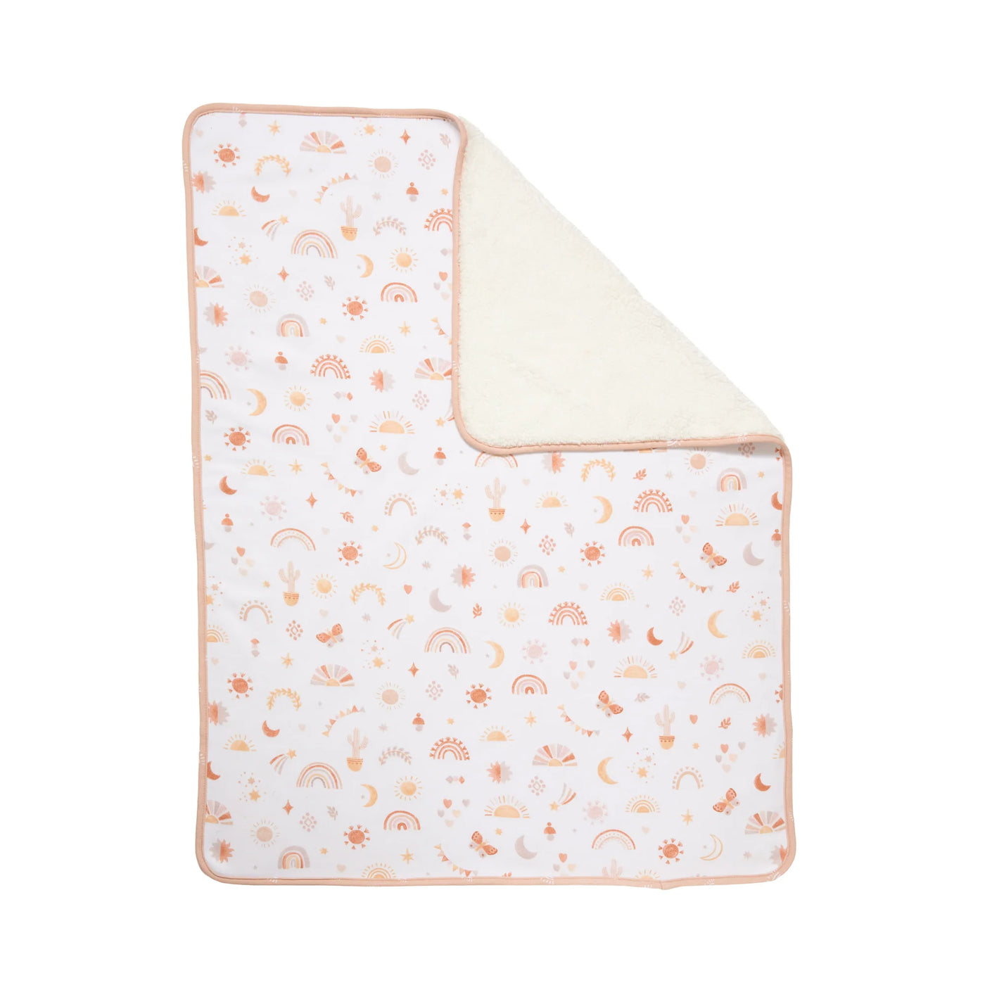 Living Textlies Organic Jersey Sherpa Blanket - Bohemian Bliss