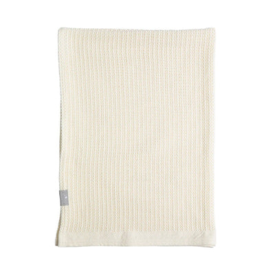 Living Textiles Cotton Cellular Blanket - Natural White