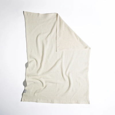 Living Textiles Cotton Cellular Blanket - Natural White