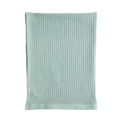 Living Textiles Cotton Cellular Blanket - Sage