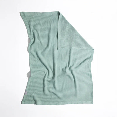 Living Textiles Cotton Cellular Blanket - Sage