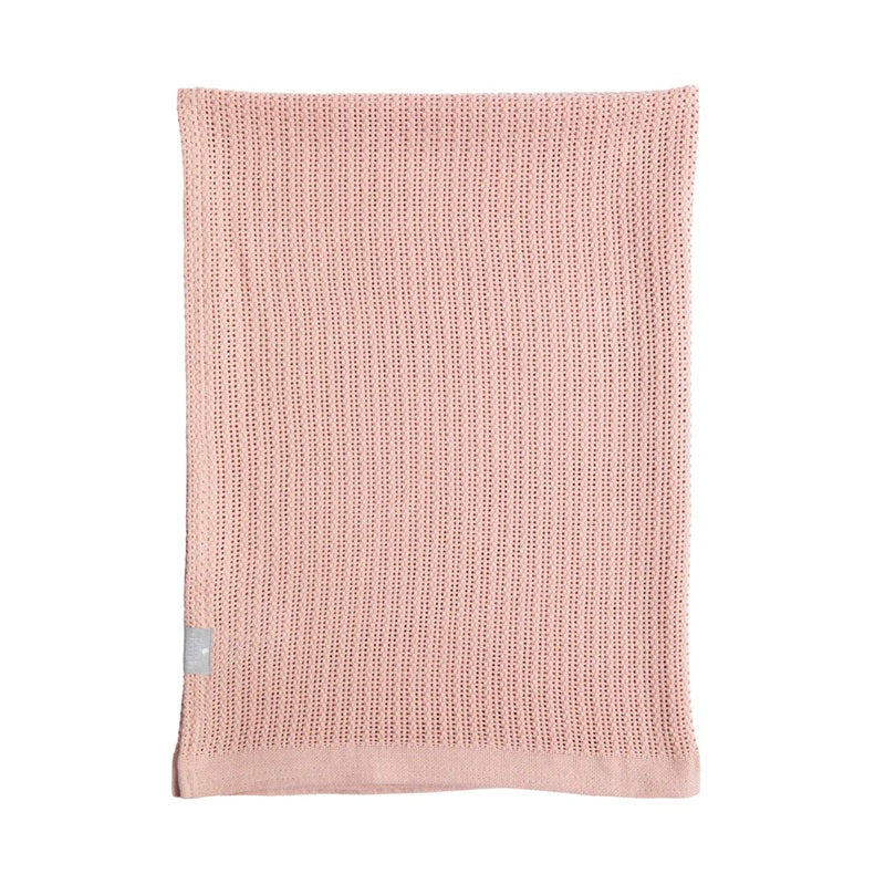 Living Textiles Cotton Cellular Blanket - Dusty Pink