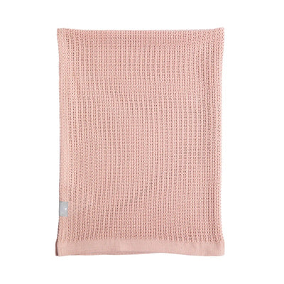 Living Textiles Cotton Cellular Blanket - Dusty Pink