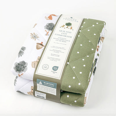 Living Textiles Reversible Quilted Cot Comforter - Forest Retreat