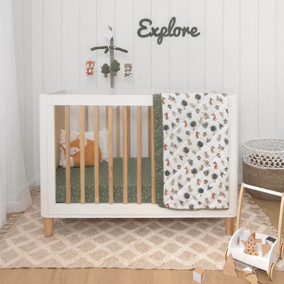 Living Textiles Reversible Quilted Cot Comforter - Forest Retreat