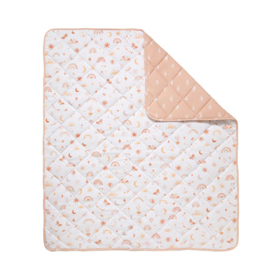Living Textiles Reversible Organic Quilted Cot Comforter - Bohemian Bliss