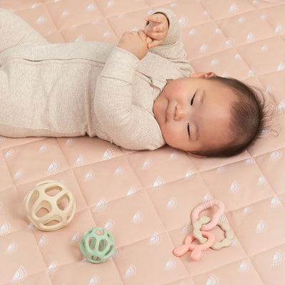 Living Textiles Reversible Organic Quilted Cot Comforter - Bohemian Bliss