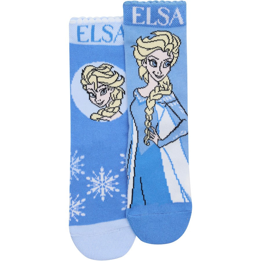 Rio Disney Kids Frozen Crew Socks 2 Pack - Blue
