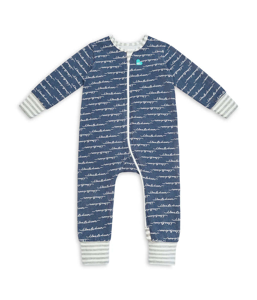 Love To Dream Long Sleeve Footless Romper - Denim Dreamer