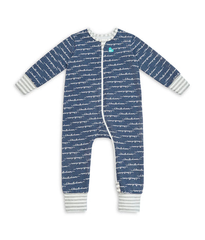 Love To Dream Long Sleeve Footless Romper - Denim Dreamer