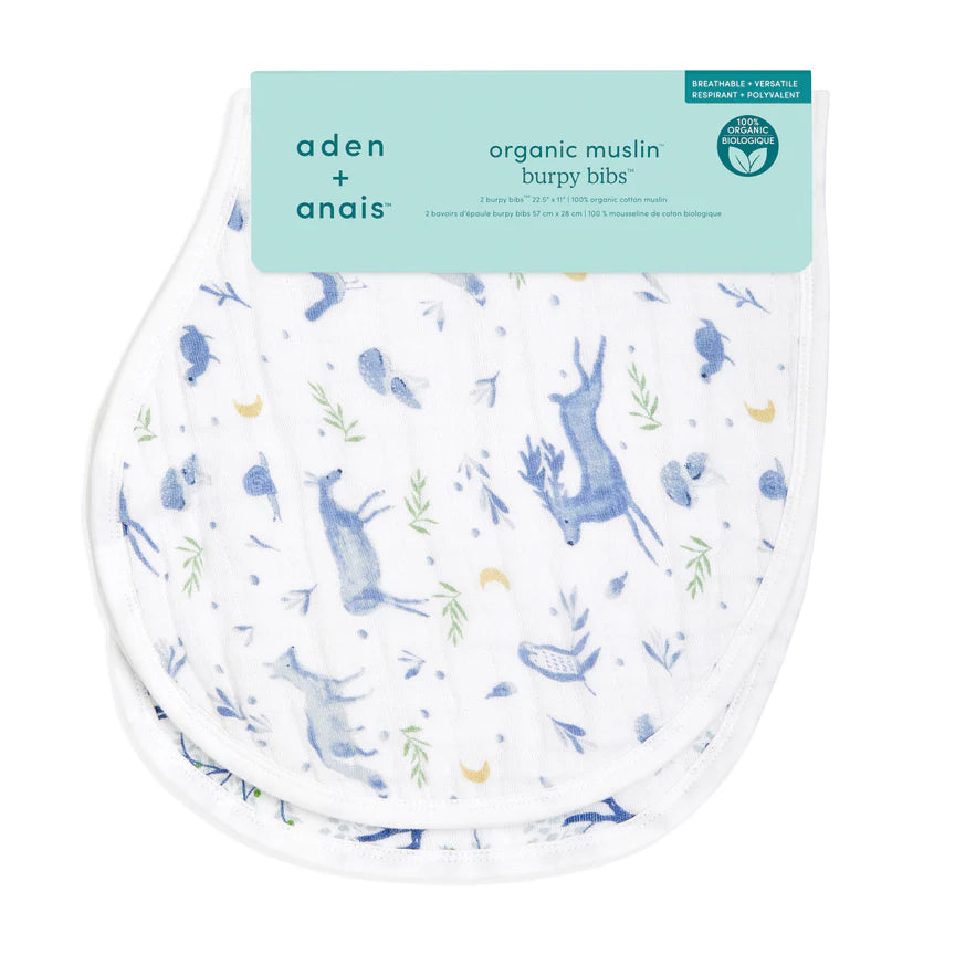 Aden and Anais Organic 2 pack Burpy Bibs - Outdoors
