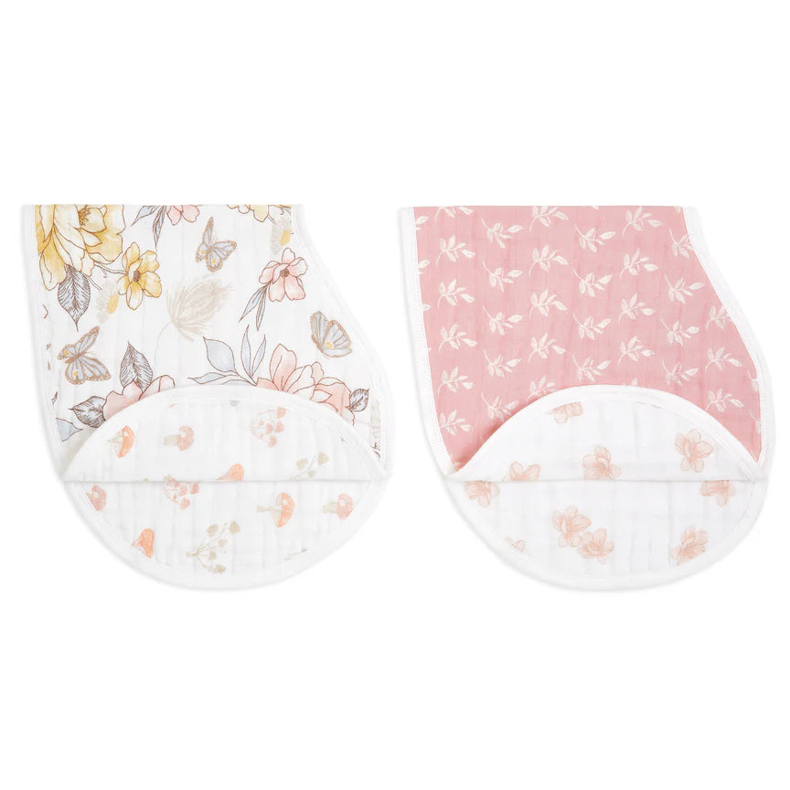 Aden and Anais Organic 2 pack Burpy Bibs - Earthly