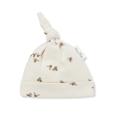Aster & Oak Bee Luxe Rib Knot Hat - Natural