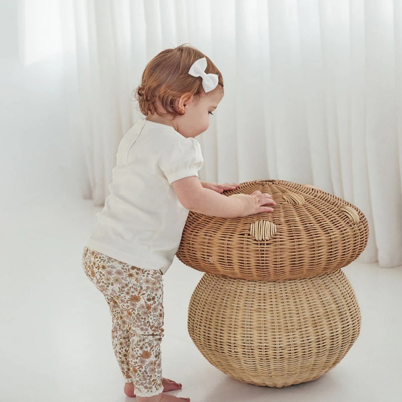 Aster & Oak Mushroom House Print Top - Natural