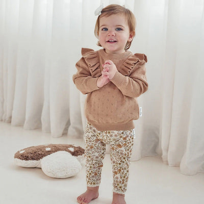 Aster & Oak Bailey Floral Leggings - Natural