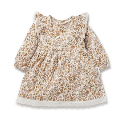 Aster & Oak Bailey Floral Ruffle Dress - Natural