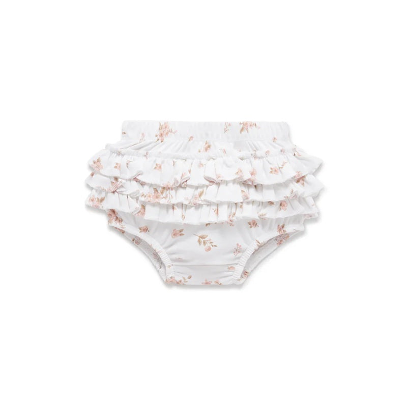Aster & Oak Blossom Ruffle Bloomers - White