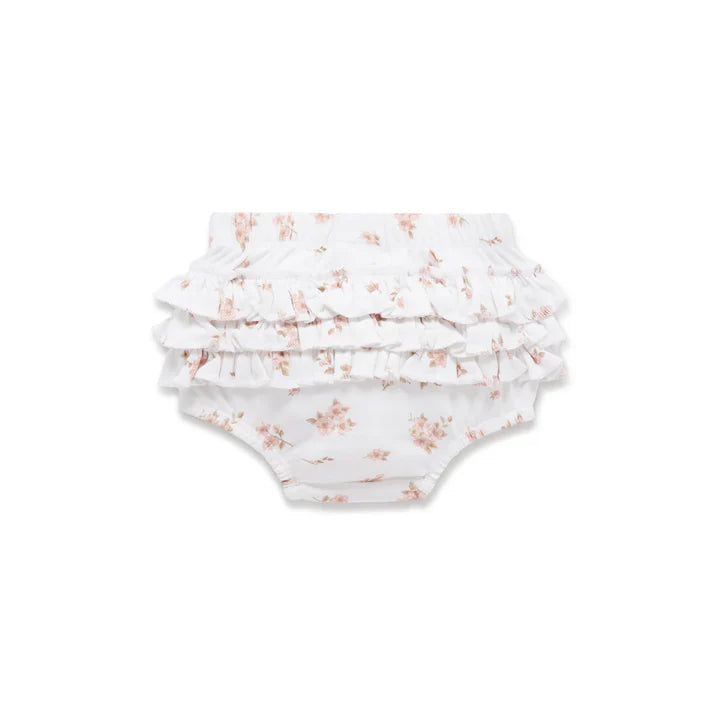 Aster & Oak Blossom Ruffle Bloomers - White