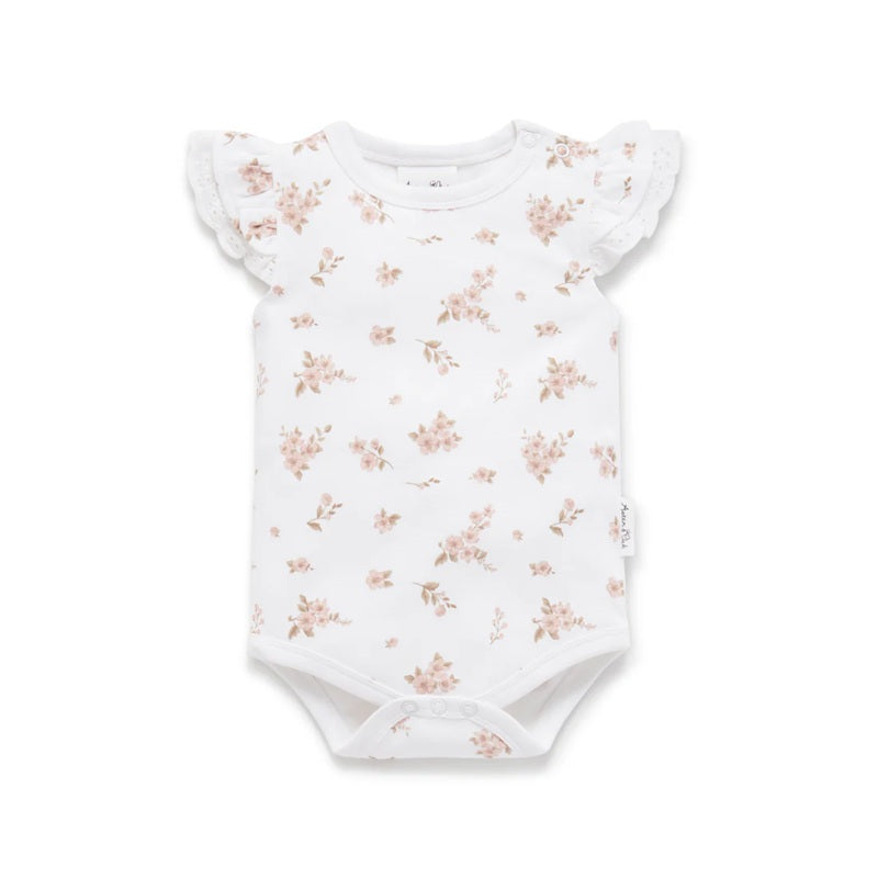 Aster & Oak Blossom AOP Onesie - White