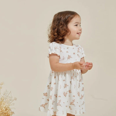 Aster & Oak Blossom Skater Dress - White