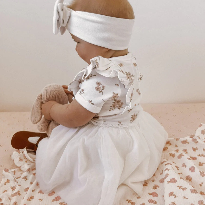 Aster & Oak Blossom Tutu Dress - White
