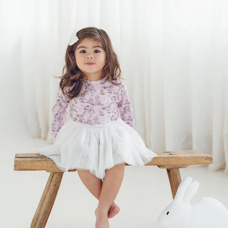Aster & Oak Bunny Friends Tutu Dress - Pink