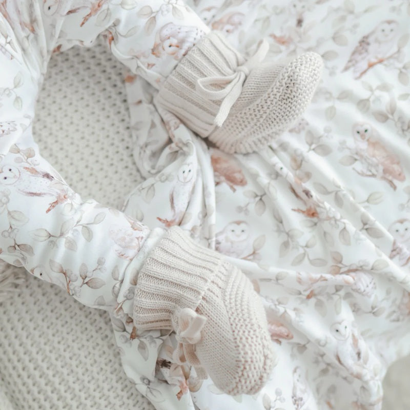 Aster & Oak Barn Owl Baby Wrap - White