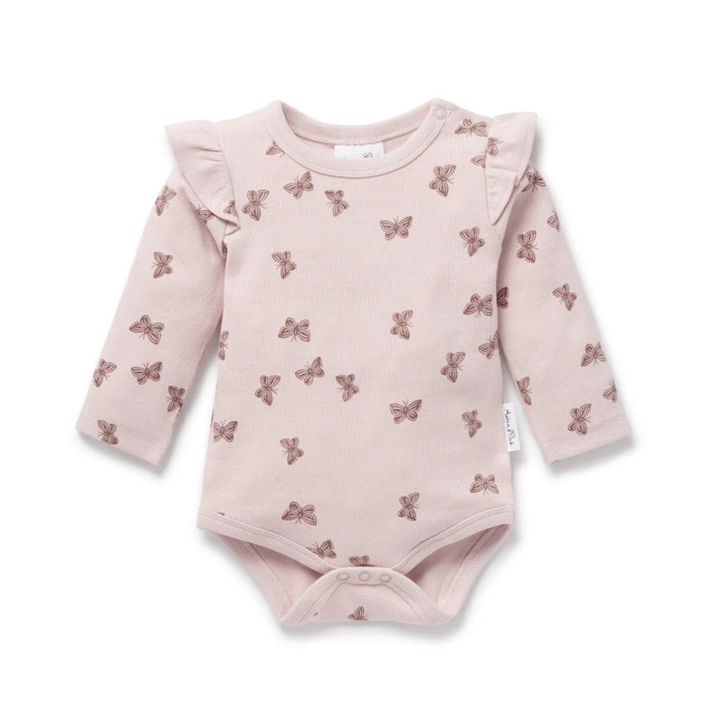 Aster & Oak Butterfly Rib Flutter Onesie